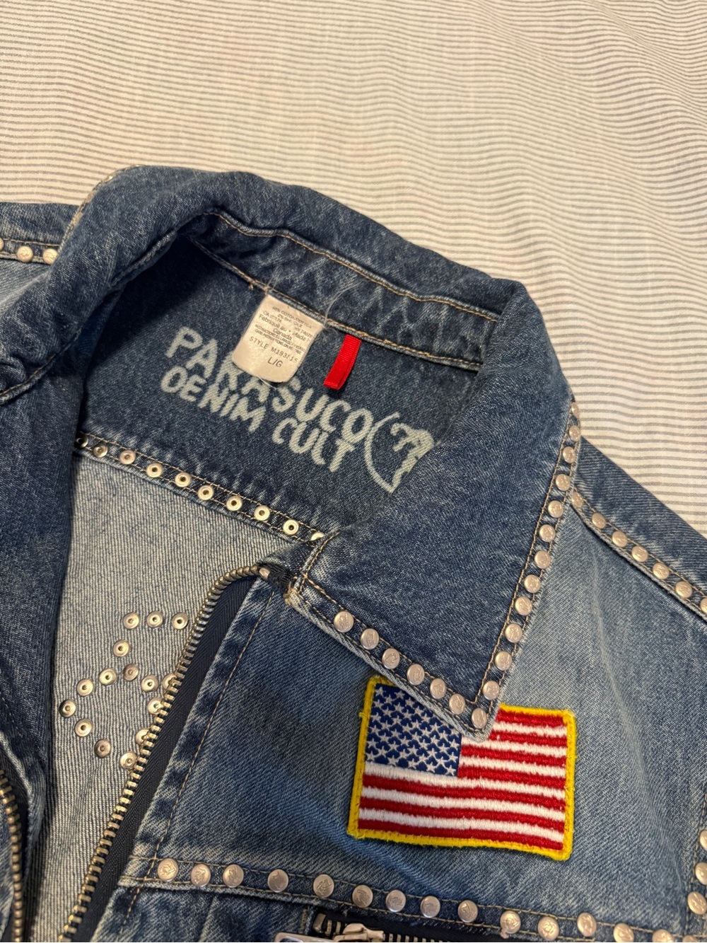 AUTHENTIC Vintage Parasuco Denim Jacket - Picture 7 of 8